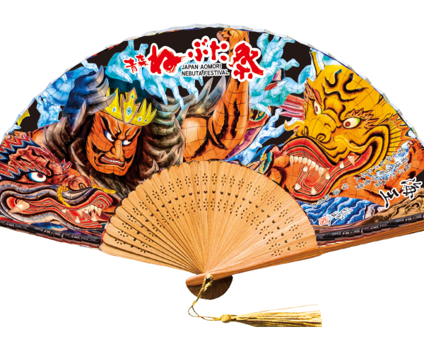 ねぶた布扇子 海王（かいおう）